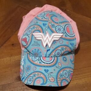 Vibrant Paisley Women's Cap - Pink and Blue